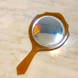 Vintage 40s Bakelite Hand Mirror